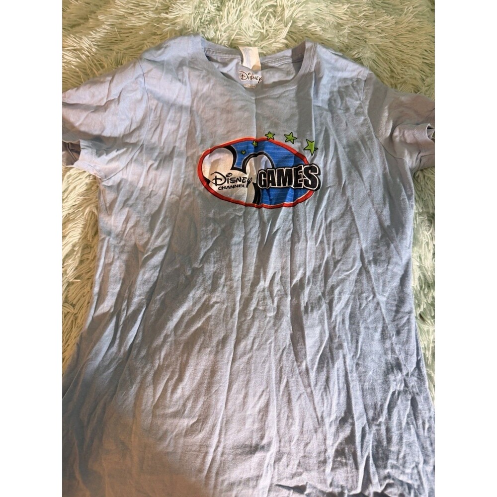 Vintage Y2k Disney Channel Games TShirt Men’s Sz Xs Genz Light Blue